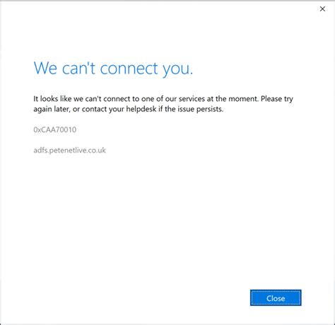 We can't connect you. HTTP 404 .